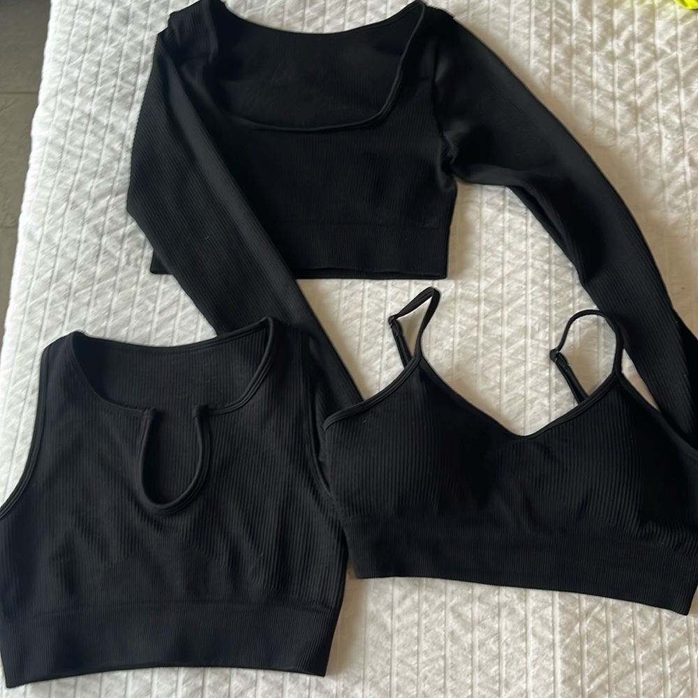 QQQ 3 pc Top Set (BLACK SMALL)